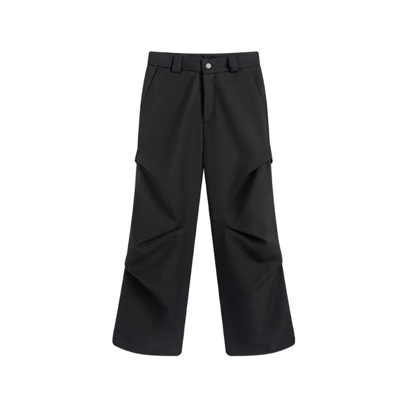 Nouveau pantalon cleanfit design de niche, plis décontractés, jambes larges