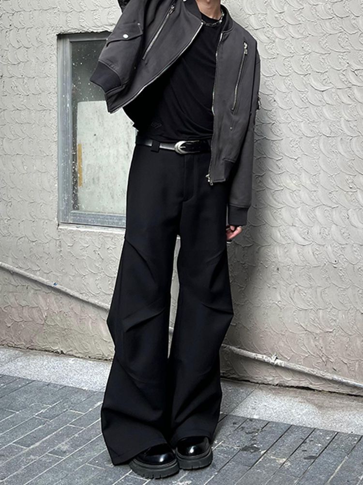 Nouveau pantalon cleanfit design de niche, plis décontractés, jambes larges